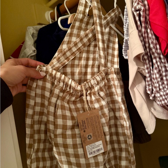NWT Gingham romper. 100% organic cotton - Picture 4 of 4